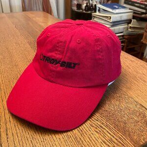 Men's Troy-Bilt Red Metal Buckle Strap Baseball Hat Cap